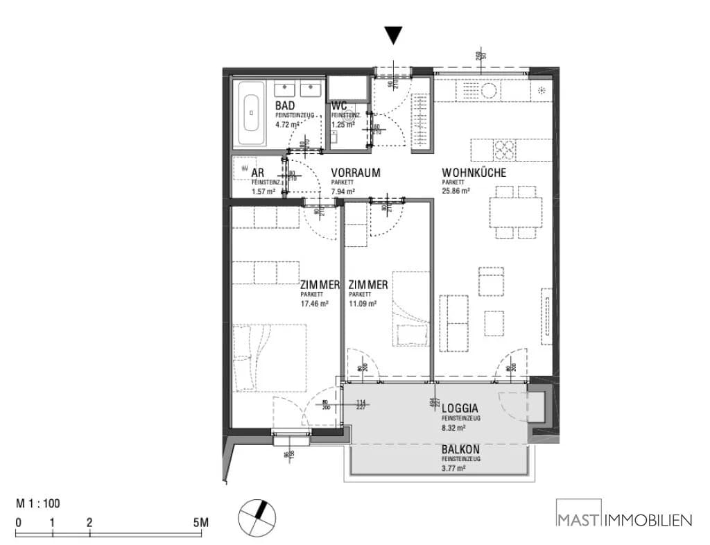 3-Zimmer-Wohnung kaufen in Wien – 78,21 m², € 501.000 – Bild 11 von 11