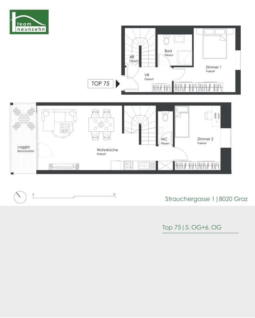 3-Zimmer-Wohnung mieten in Graz – 77,63 m², € 1.249 – Bild 23 von 23