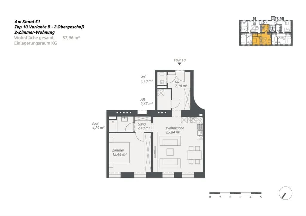 2-Zimmer-Wohnung kaufen in Wien – 57,96 m², € 329.000 – Bild 12 von 13