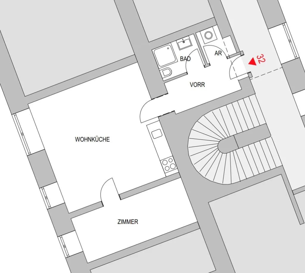 Wohnung mieten in Wien – 48,84 m², € 895 – Bild 7 von 7