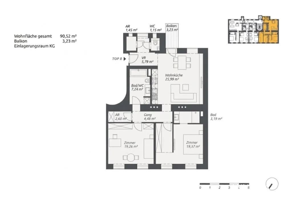 4-Zimmer-Wohnung kaufen in Wien – 90,52 m², € 535.000 – Bild 12 von 13