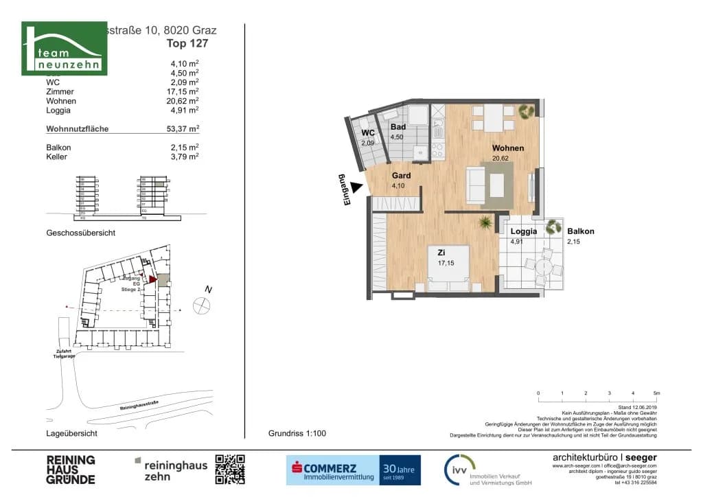 2-Zimmer-Wohnung mieten in Graz – 48,46 m², € 799 – Bild 24 von 24