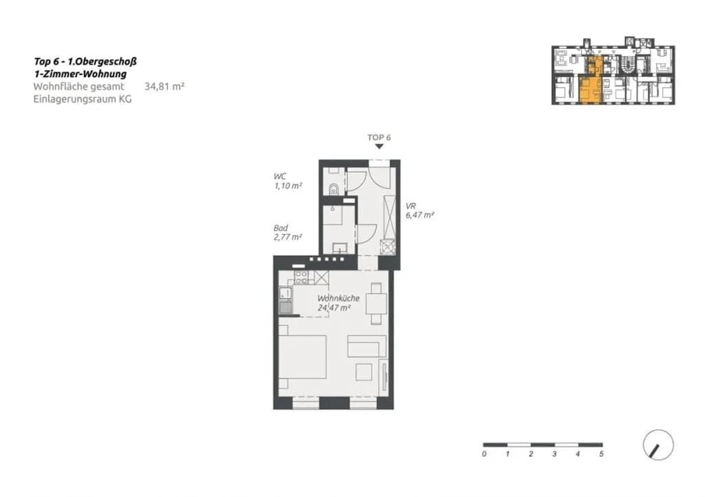 1-Zimmer-Wohnung kaufen in Wien – 34,81 m², € 199.000 – Bild 13 von 14