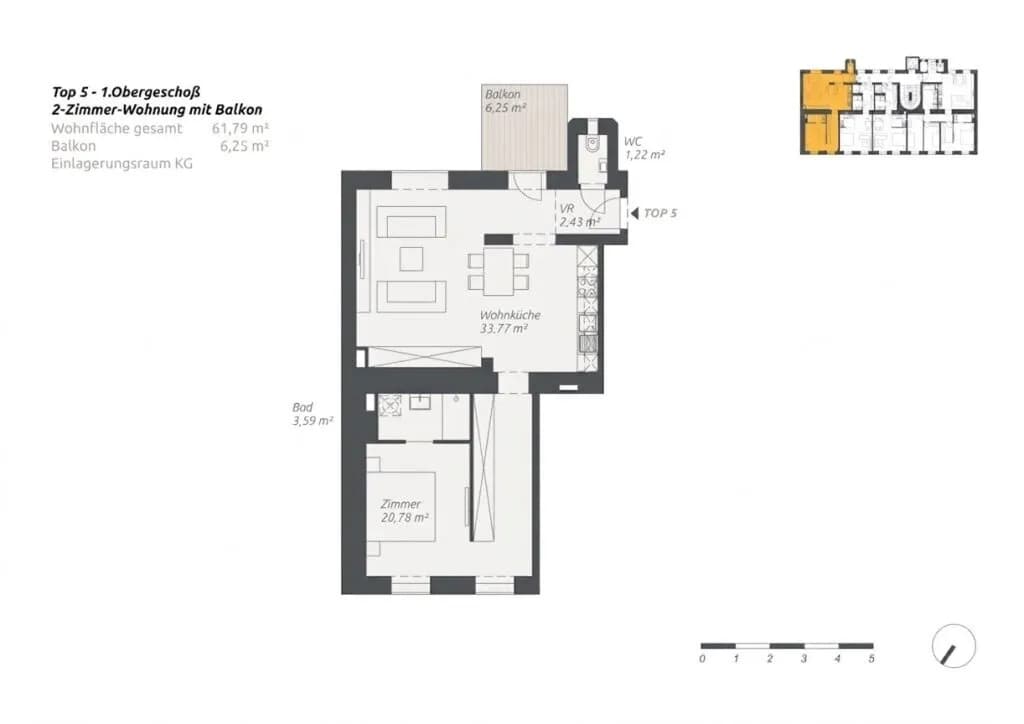 2-Zimmer-Wohnung kaufen in Wien – 61,79 m², € 379.000 – Bild 15 von 16