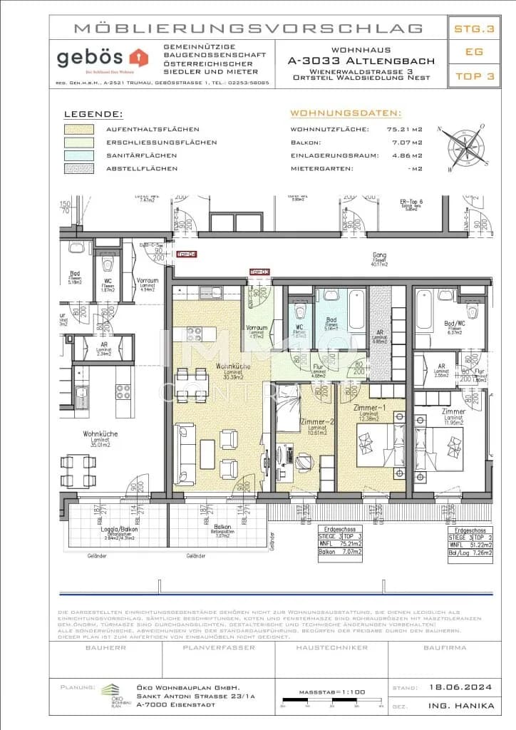 3-Zimmer-Wohnung mieten in Sankt Pölten Land – 73,5 m², € 802 – Bild 13 von 13
