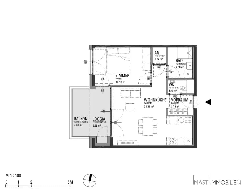 2-Zimmer-Wohnung kaufen in Wien – 55,06 m², € 363.000 – Bild 11 von 11