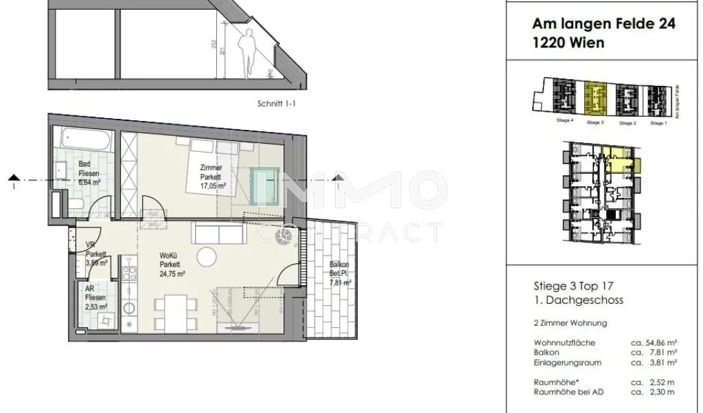 2-Zimmer-Wohnung kaufen in Wien – 54,86 m², € 420.490 – Bild 6 von 7