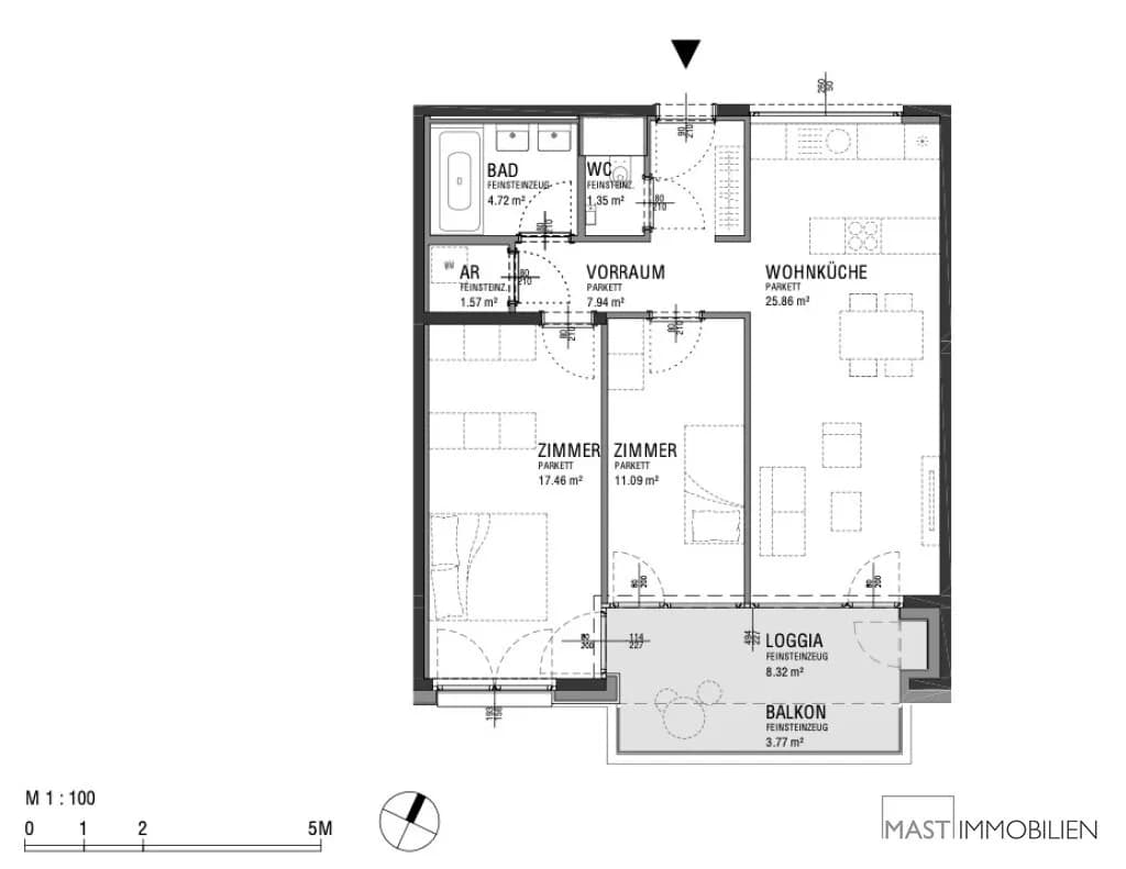 3-Zimmer-Wohnung kaufen in Wien – 78,31 m², € 488.000 – Bild 11 von 11