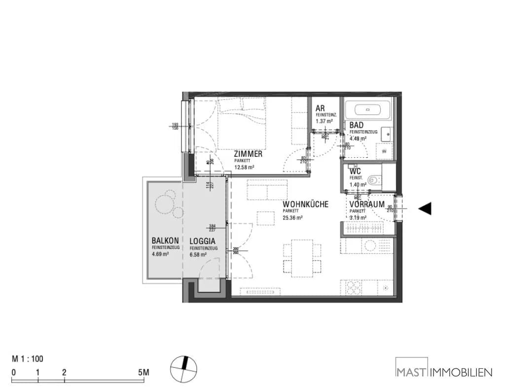 2-Zimmer-Wohnung kaufen in Wien – 55,06 m², € 346.000 – Bild 13 von 13