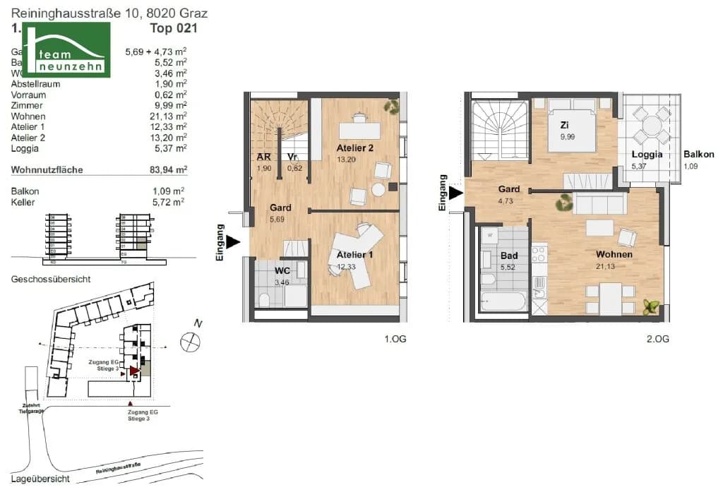 4-Zimmer-Wohnung mieten in Graz – 78,57 m², € 1.399 – Bild 29 von 29