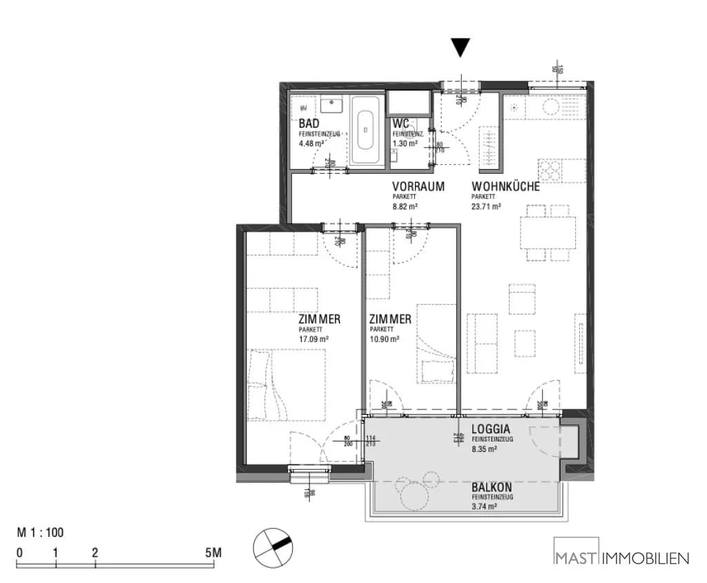 3-Zimmer-Wohnung kaufen in Wien – 74,65 m², € 429.000 – Bild 12 von 12