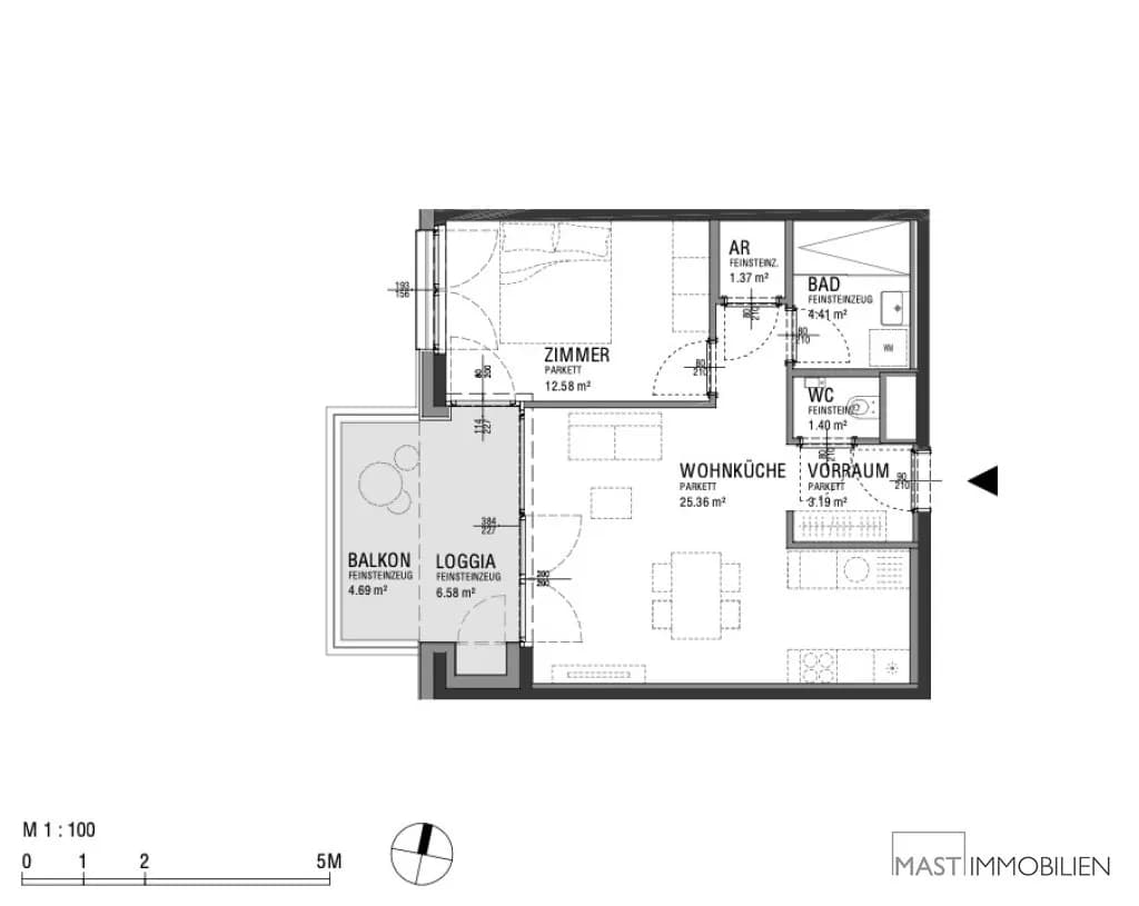 2-Zimmer-Wohnung kaufen in Wien – 54,89 m², € 345.000 – Bild 10 von 10
