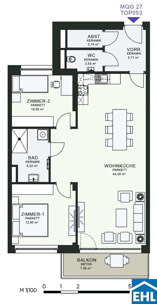 3-Zimmer-Wohnung mieten in Graz – 83,24 m², € 1.294 – Bild 7 von 7