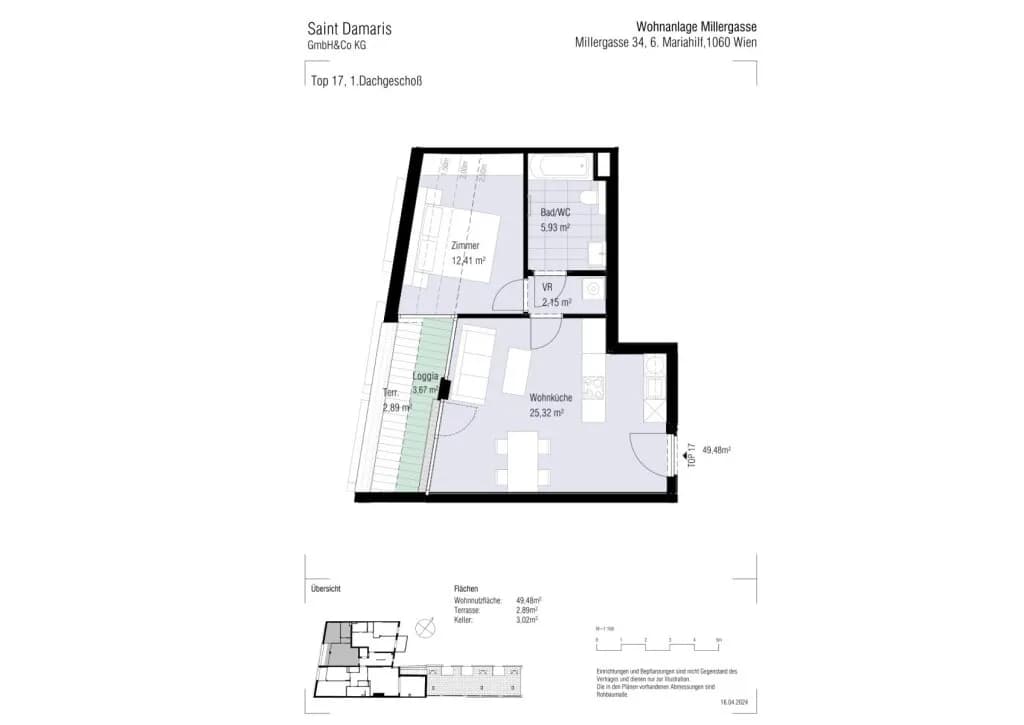 2-Zimmer-Wohnung mieten in Wien – 49,48 m², € 1.590 – Bild 28 von 28