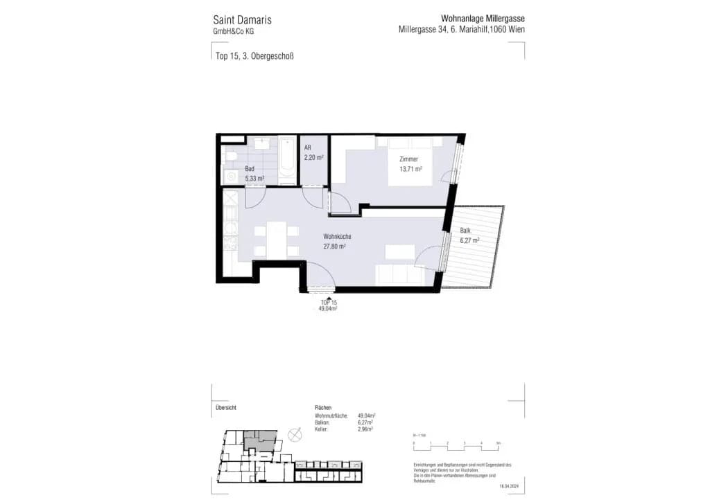 2-Zimmer-Wohnung mieten in Wien – 49,04 m², € 1.590 – Bild 27 von 27