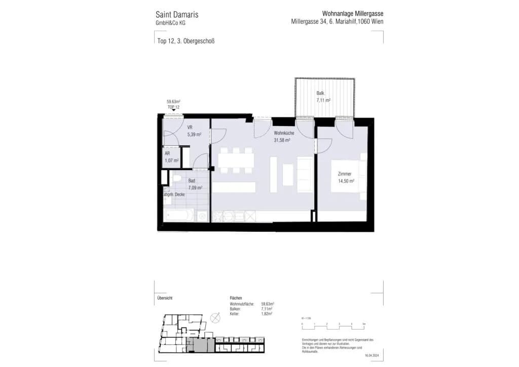 2-Zimmer-Wohnung mieten in Wien – 59,63 m², € 1.890 – Bild 26 von 26
