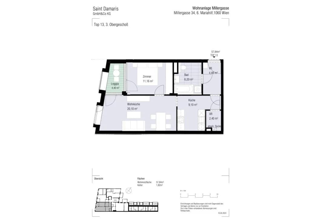 2-Zimmer-Wohnung mieten in Wien – 57,84 m², € 1.690 – Bild 28 von 28