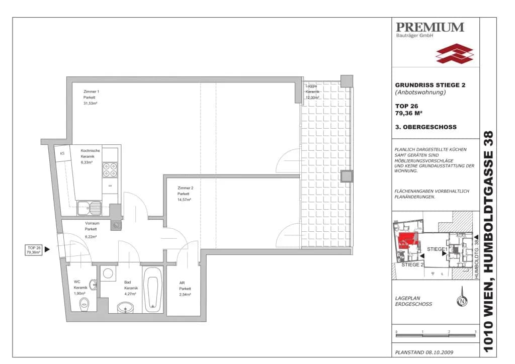 2-Zimmer-Wohnung mieten in Wien – 67,36 m², € 1.290 – Bild 24 von 24