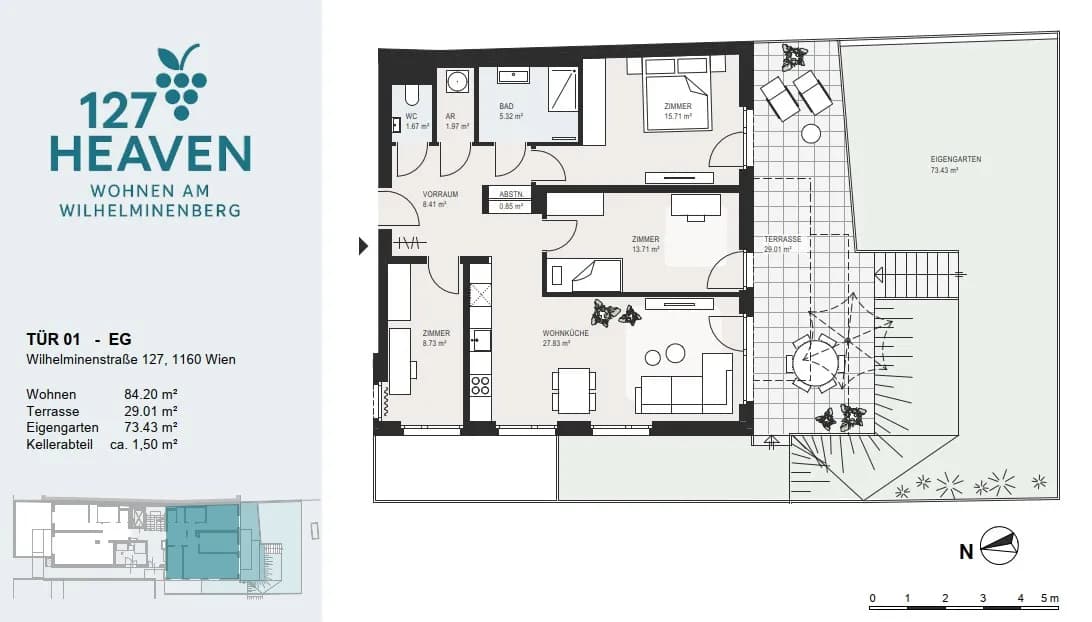 4-Zimmer-Wohnung kaufen in Wien – 84,2 m², € 725.000 – Bild 6 von 8