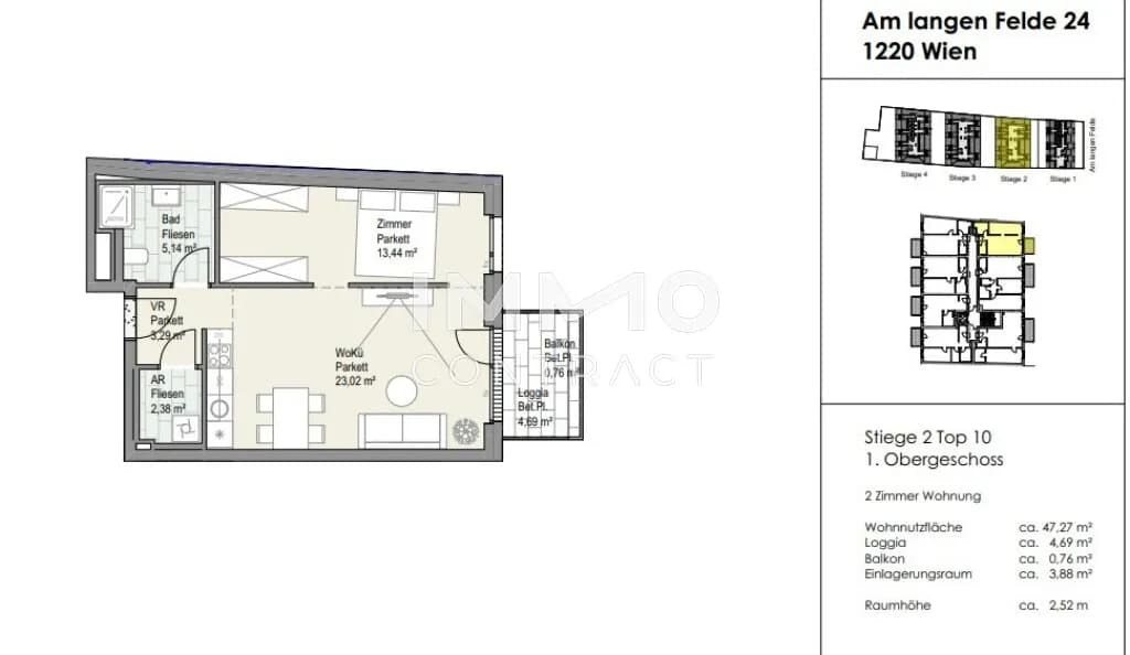 2-Zimmer-Wohnung kaufen in Wien – 62,21 m², € 483.690 – Bild 7 von 8