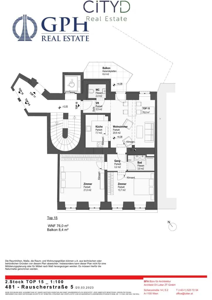 3-Zimmer-Wohnung kaufen in Wien – 75,95 m², € 553.190 – Bild 6 von 6