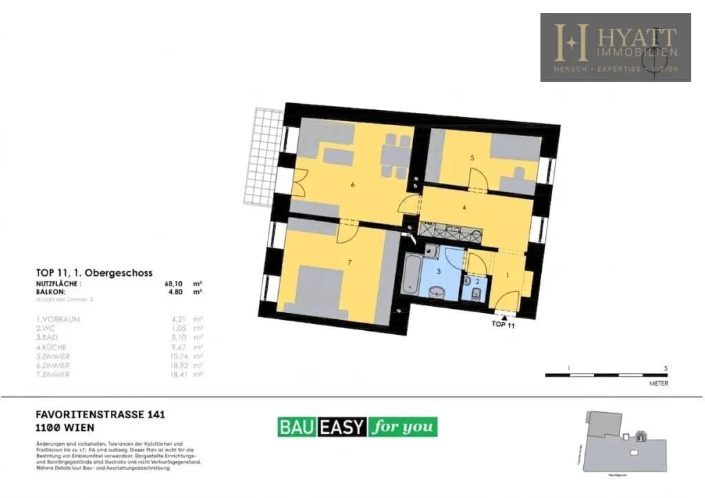 3-Zimmer-Wohnung kaufen in Wien – 68,87 m², € 401.000 – Bild 12 von 12