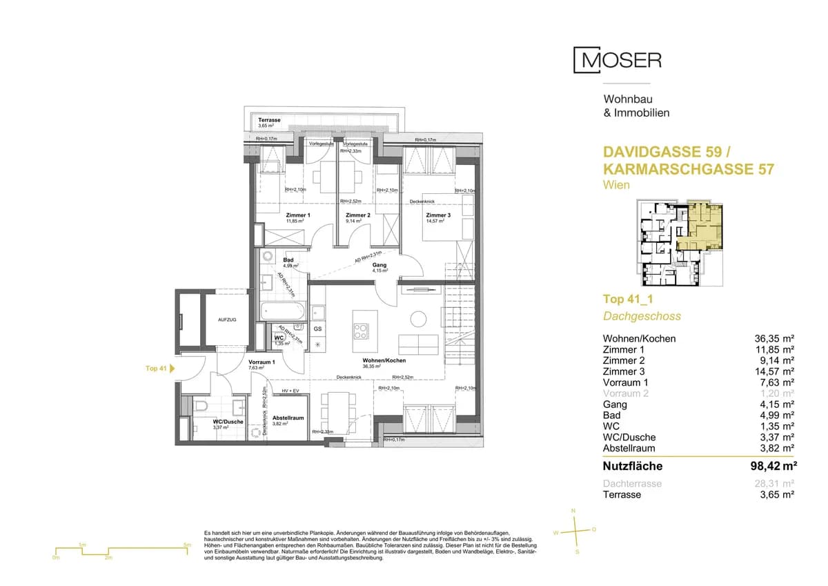 4-Zimmer-Wohnung kaufen in Wien – 98,42 m², € 883.900 – Bild 5 von 10