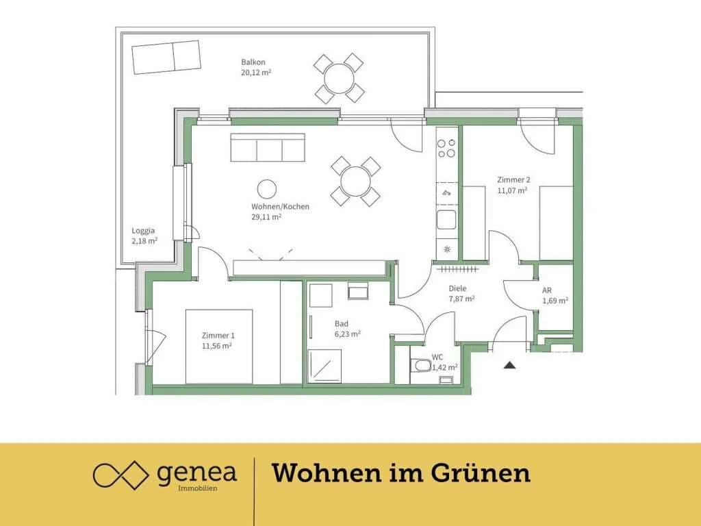 3-Zimmer-Wohnung kaufen in Graz – 67,35 m², € 375.000 – Bild 2 von 20