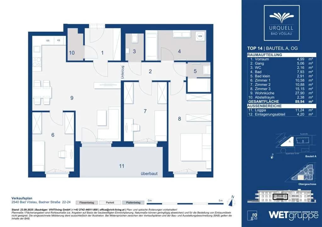 4-Zimmer-Wohnung kaufen in Baden – 89,07 m², € 520.000 – Bild 5 von 5
