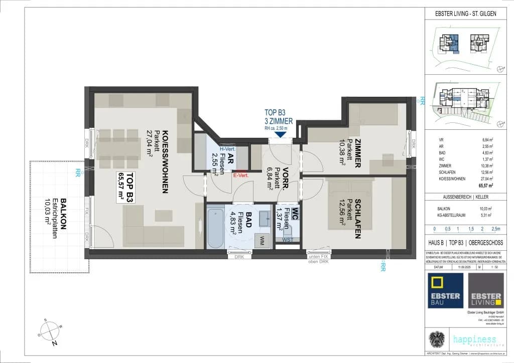 3-Zimmer-Wohnung kaufen in Salzburg-Umgebung – 65,6 m², € 482.800 – Bild 8 von 8