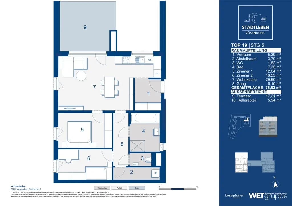 3-Zimmer-Wohnung kaufen in Mödling – 77,64 m², € 428.500 – Bild 10 von 10