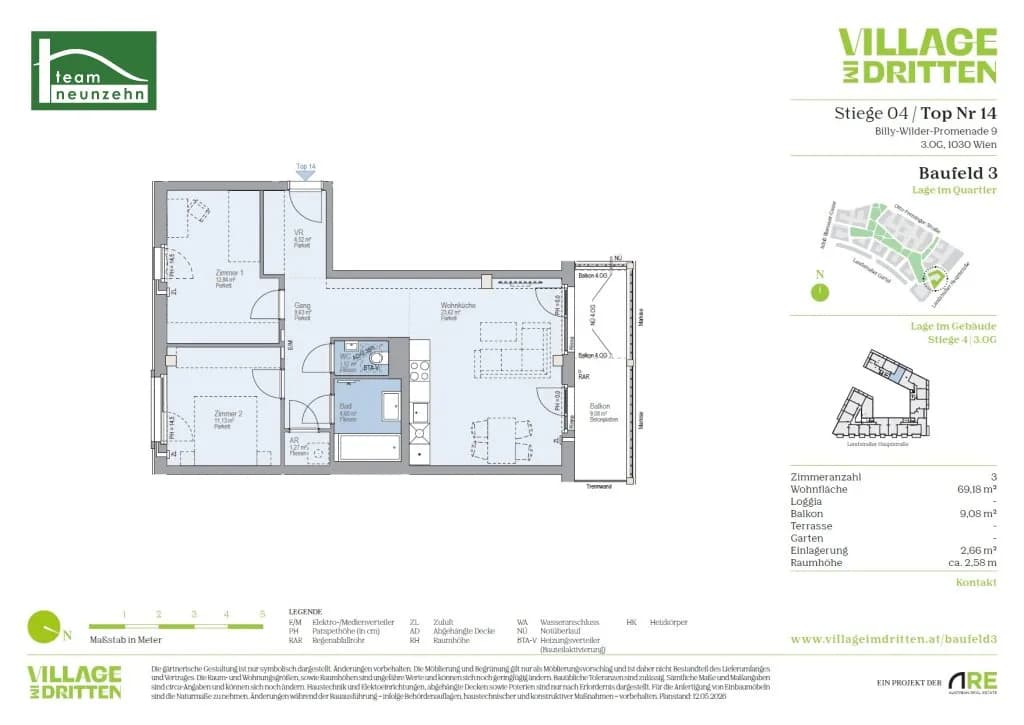 3-Zimmer-Wohnung mieten in Wien – 69,18 m², € 1.649 – Bild 27 von 27