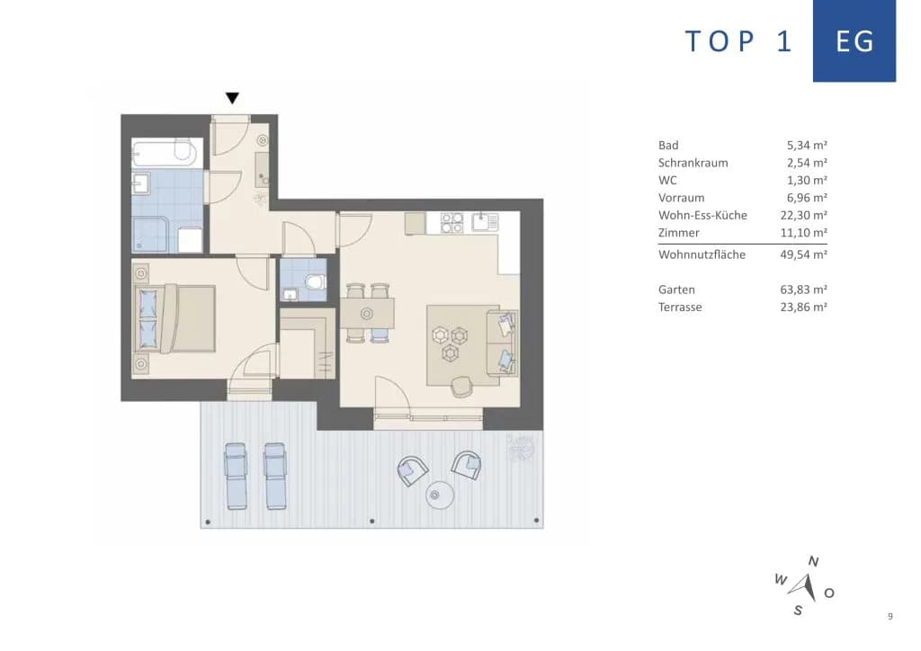 2-Zimmer-Wohnung kaufen in Graz – 50 m², € 290.000 – Bild 10 von 10