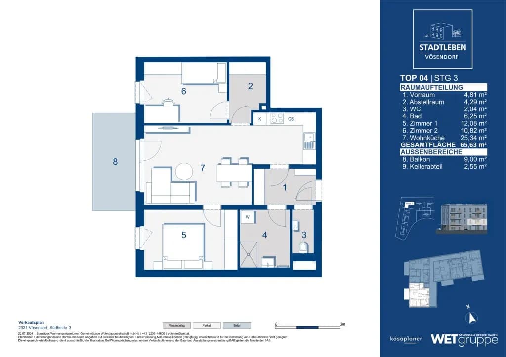 3-Zimmer-Wohnung kaufen in Mödling – 65,63 m², € 314.600 – Bild 10 von 10