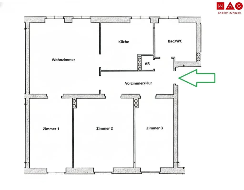 4-Zimmer-Wohnung kaufen in Leoben – 72,94 m², € 69.000 – Bild 8 von 8