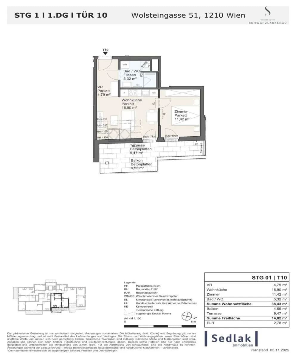 2-Zimmer-Wohnung kaufen in Wien – 38,43 m², € 255.000 – Bild 3 von 7