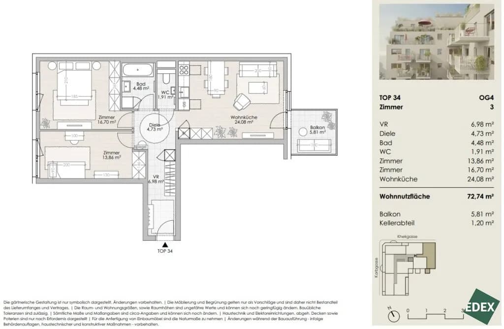 3-Zimmer-Wohnung kaufen in Wien – 72,74 m², € 422.000 – Bild 26 von 26