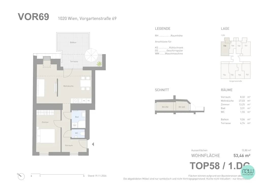 2-Zimmer-Wohnung mieten in Wien – 53,5 m², € 1.290 – Bild 18 von 20