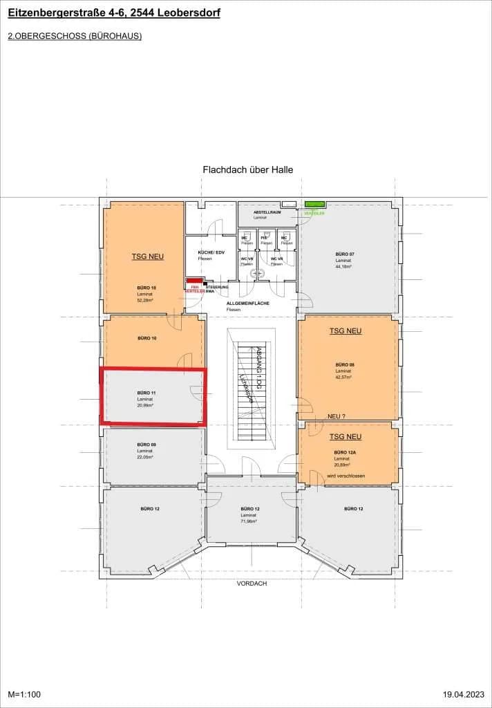 1-Zimmer-Gewerbeimmobilie mieten in Baden – 21 m², € 306 – Bild 4 von 4