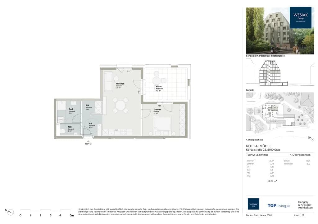 2-Zimmer-Wohnung kaufen in Graz – 52,96 m², € 449.003 – Bild 6 von 6