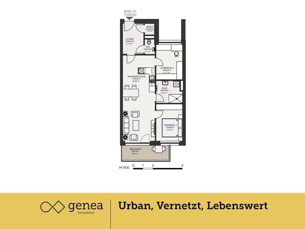 3-Zimmer-Wohnung mieten in Graz – 65,15 m², € 966 – Bild 2 von 21