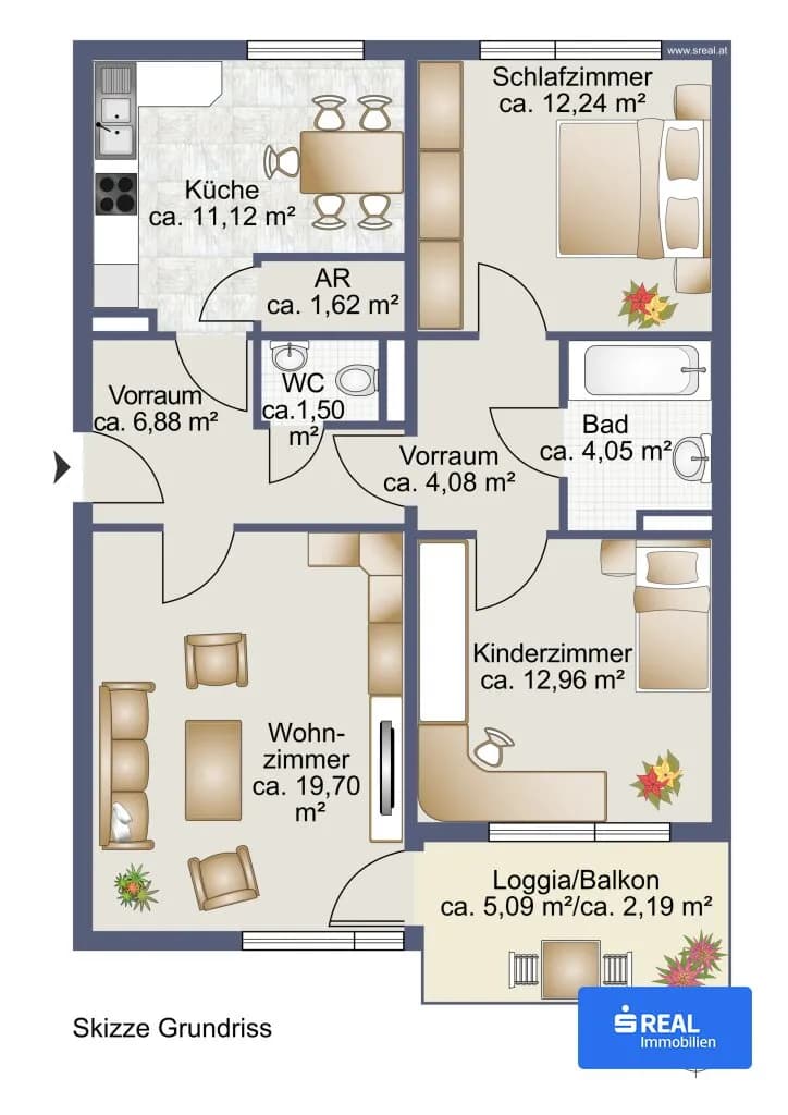 3-Zimmer-Wohnung kaufen in Wolfsberg – 79,24 m², € 211.900 – Bild 10 von 10