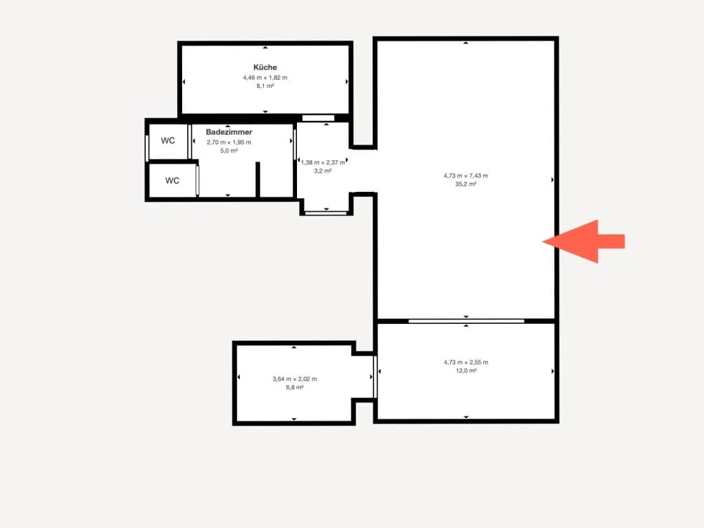 2-Zimmer-Gewerbeimmobilie mieten in Wien – 73 m², € 1.151 – Bild 27 von 27