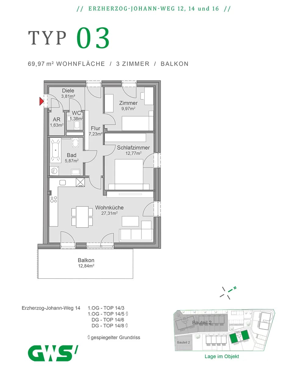 3-Zimmer-Wohnung kaufen in Leibnitz – 69,97 m², € 271.308 – Bild 6 von 6