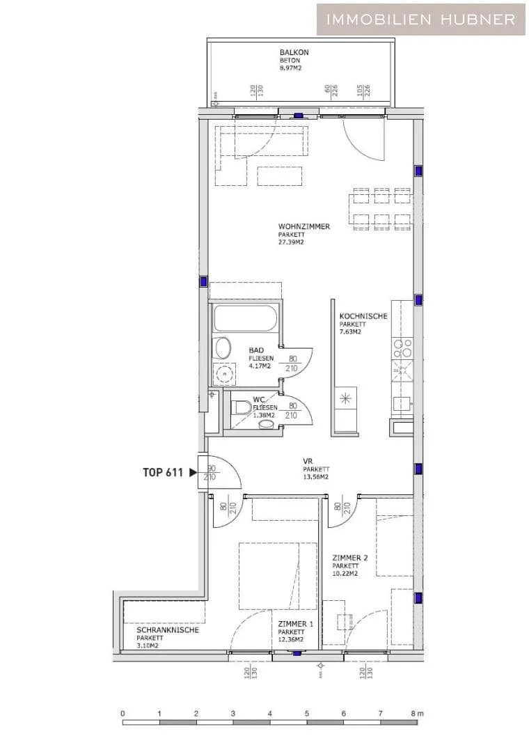 3-Zimmer-Wohnung mieten in Wien – 80 m², € 1.476 – Bild 14 von 16