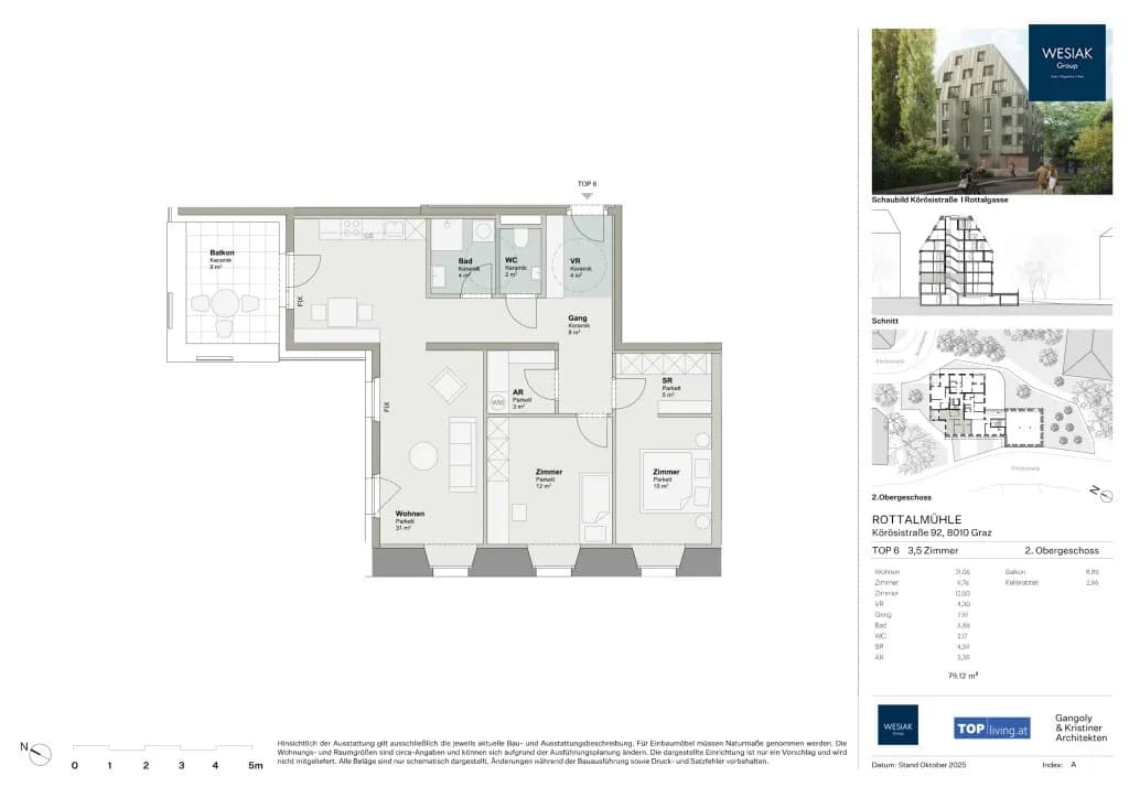 3-Zimmer-Wohnung kaufen in Graz – 79,12 m², € 555.325 – Bild 6 von 6