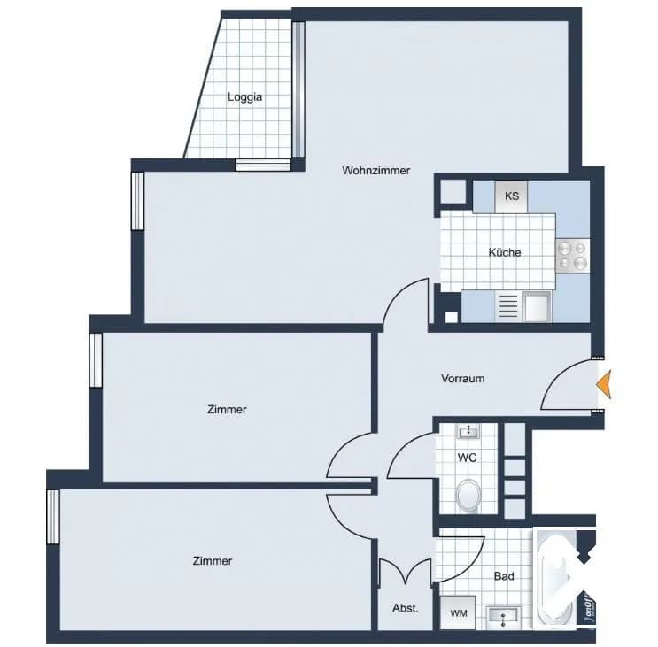 3-Zimmer-Wohnung kaufen in Wien – 77,58 m², € 459.000 – Bild 12 von 13