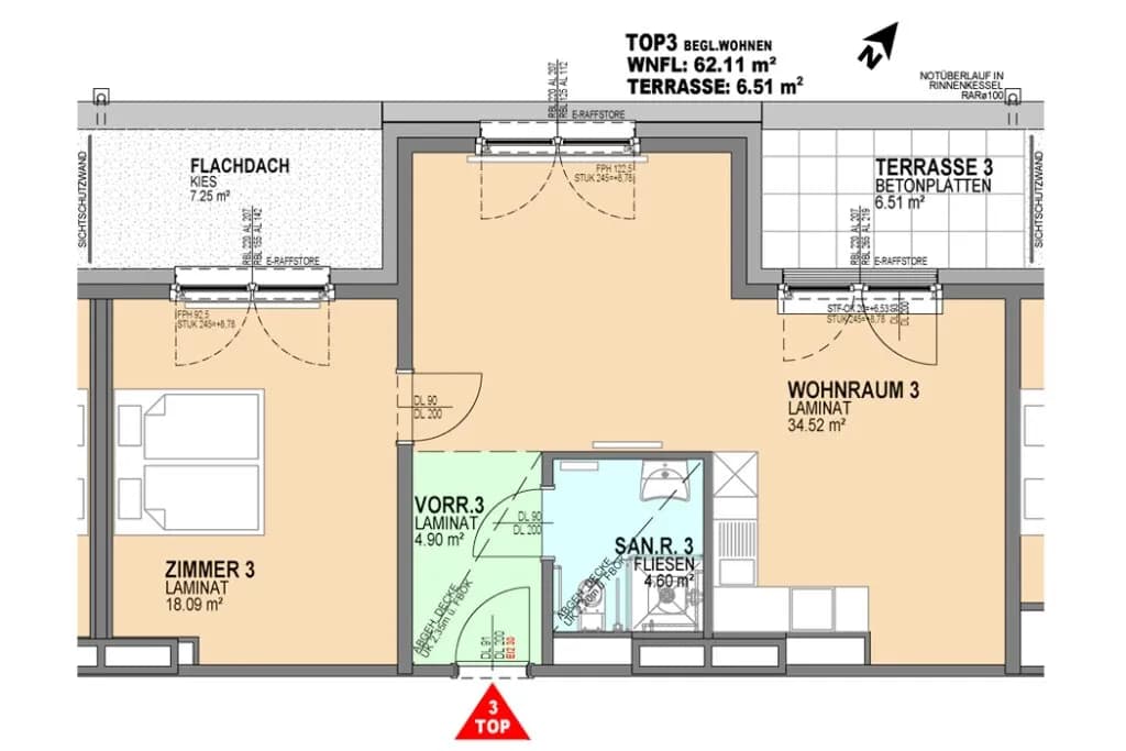 2-Zimmer-Wohnung mieten in Wiener Neustadt – 61,84 m², € 1.310 – Bild 8 von 14