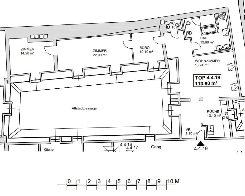 4-Zimmer-Wohnung mieten in Graz – 113,6 m², € 1.299 – Bild 2 von 6
