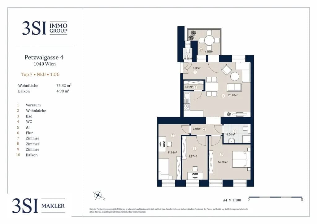 4-Zimmer-Wohnung kaufen in Wien – 75,82 m², € 595.000 – Bild 21 von 21